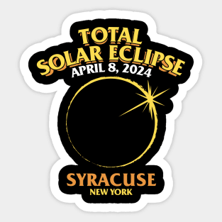 Total Solar Eclipse 2024 - Syracuse, NY Sticker